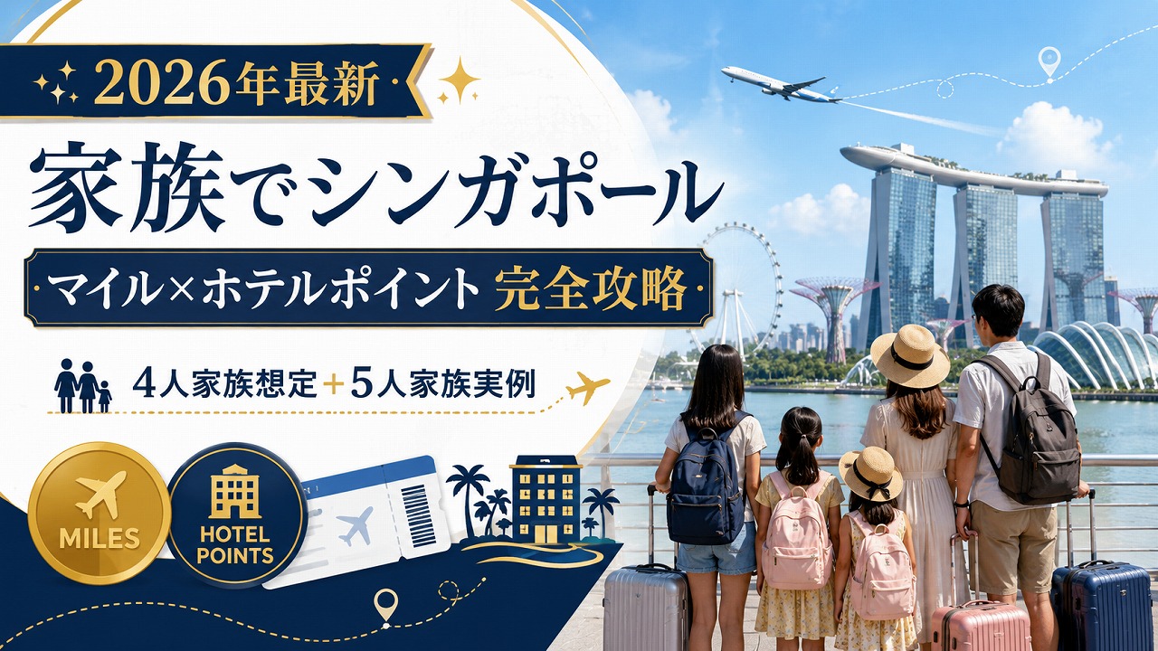 【2026年最新】家族でシンガポール｜マイル×ホテルポイント完全攻略（4人家族想定＋5人家族実例）