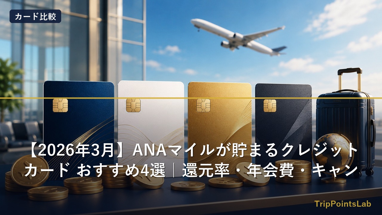 ANAマイルが貯まるクレジットカードのおすすめ比較イメージ