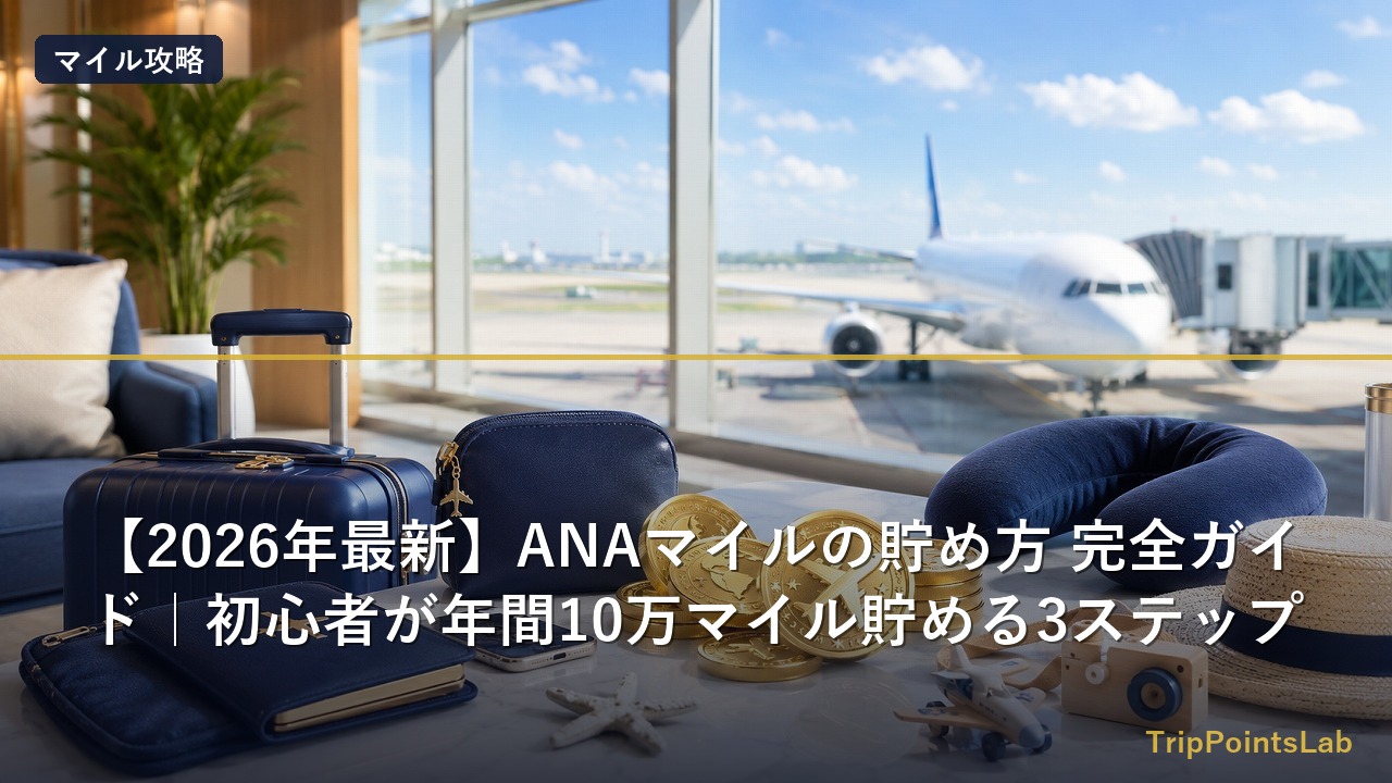ANAマイルを貯めて家族旅行に活用するイメージ