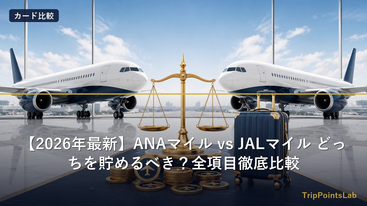 ANAマイルとJALマイルを比較するイメージ