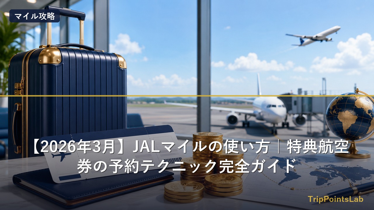 JALマイルで特典航空券を予約して旅行するイメージ