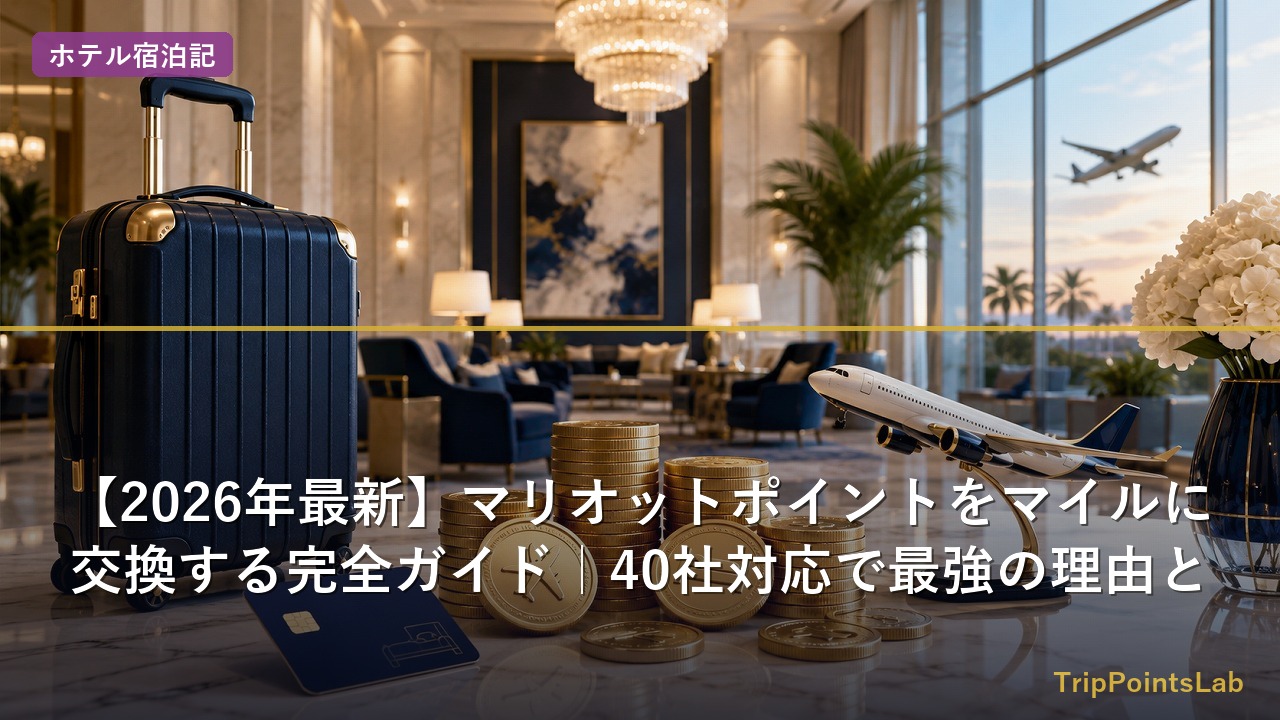 マリオットポイントをマイルや無料宿泊に活用するイメージ
