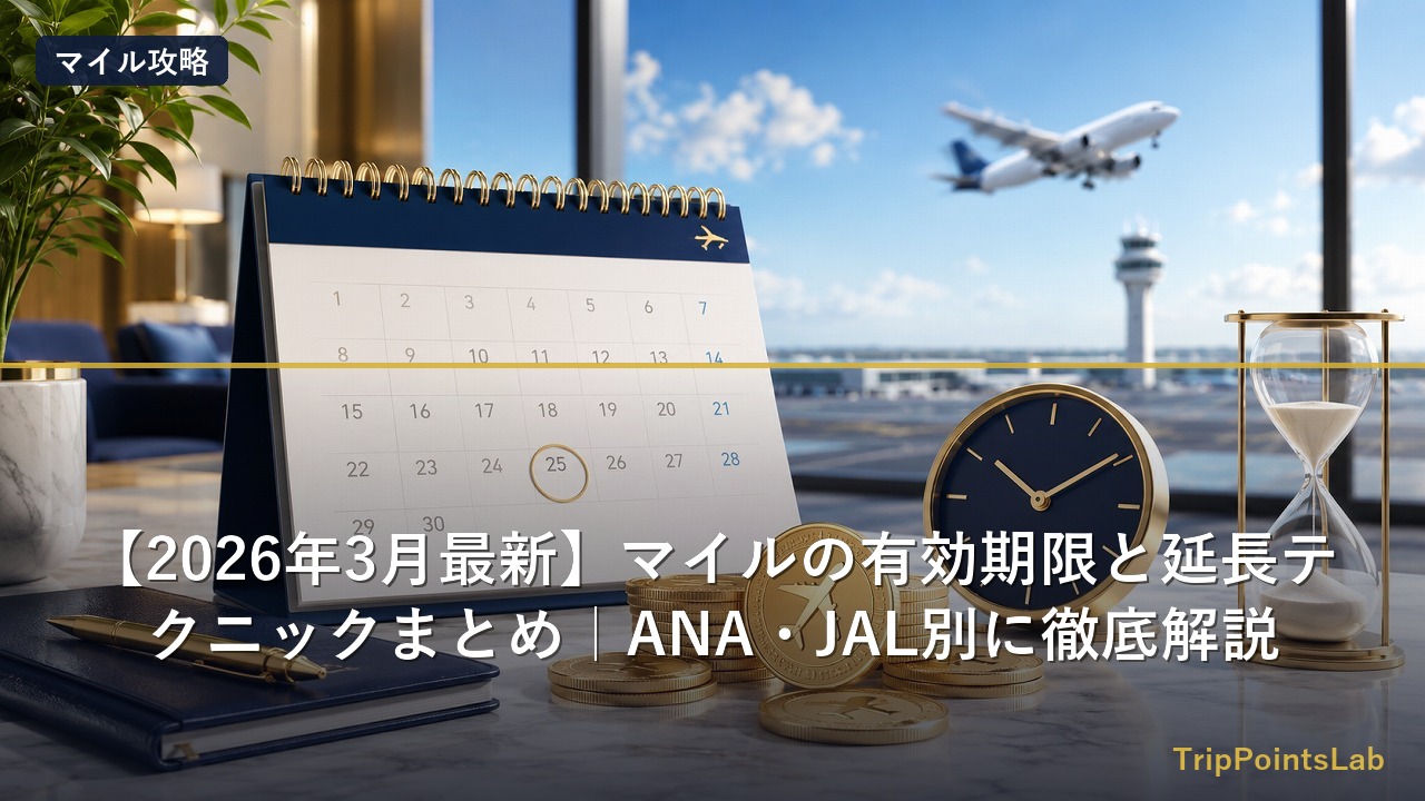マイルの有効期限管理と延長方法のイメージ