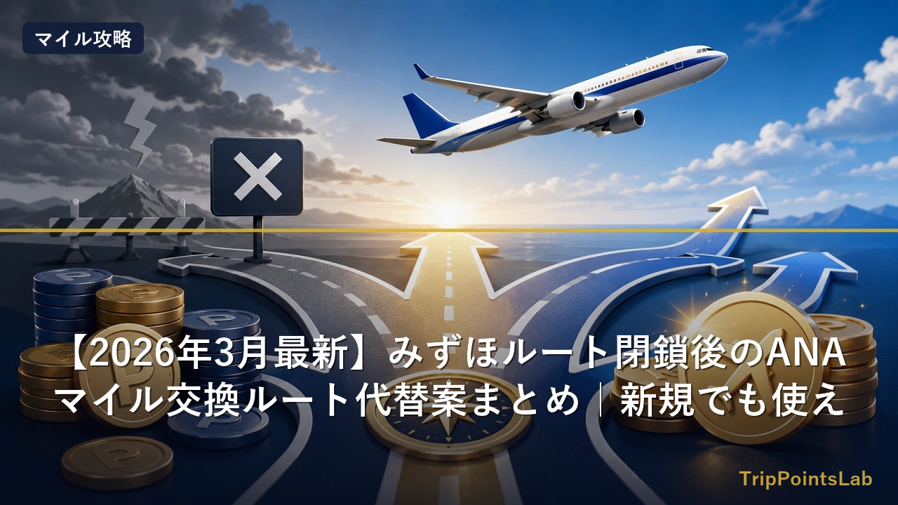 みずほルート終了後のANAマイル代替交換ルートのイメージ