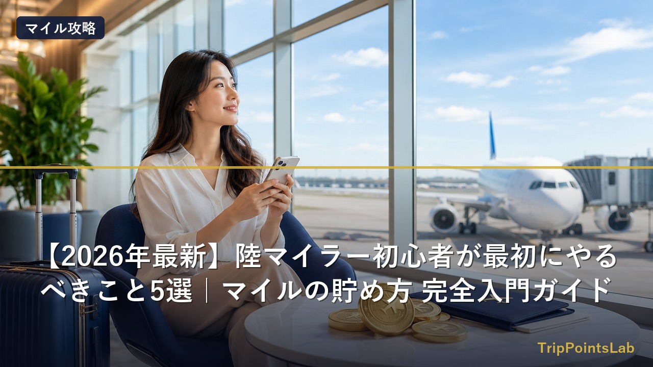 陸マイラー初心者がマイルを貯めて旅行を楽しむイメージ