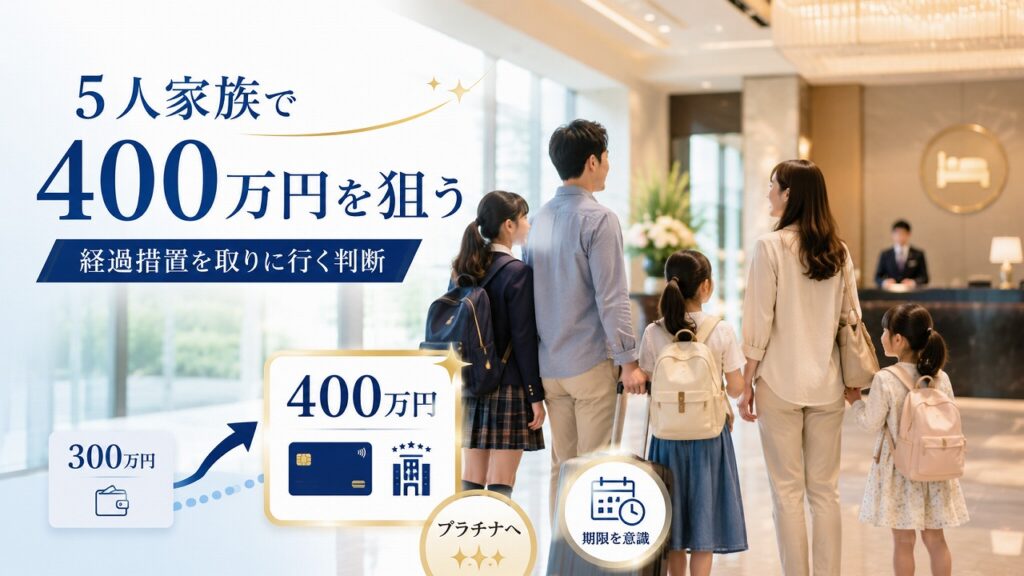 年500万円を余裕で超える決済力がある人は、アメックスプラチナなど上位カードとの併用も視野に入ります。