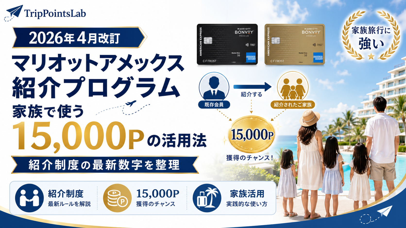 【2026年4月改訂】マリオットアメックス紹介プログラム｜家族で使う15,000Pの活用法