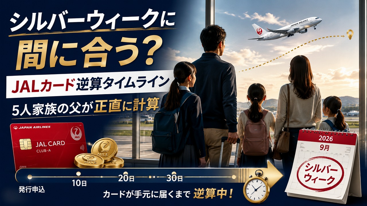 【2026年9月版】シルバーウィークに間に合うJALカード逆算タイムライン｜5人家族の父が「今から作って何が得か」を正直に計算