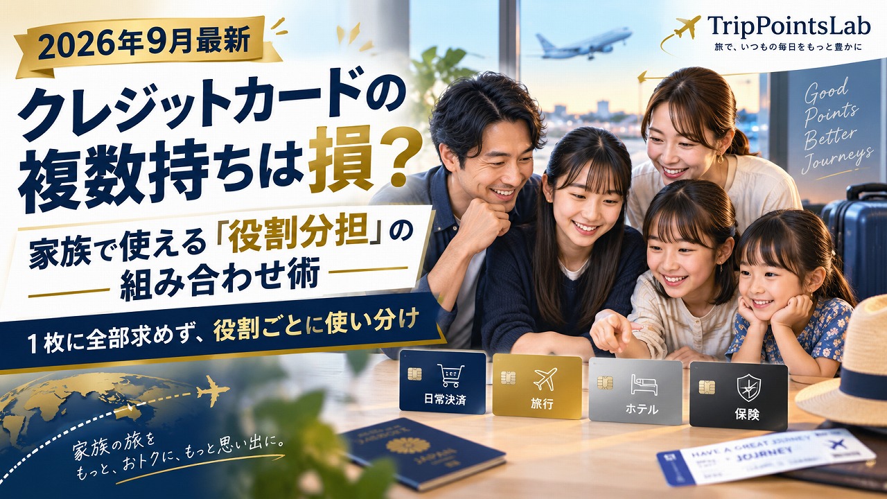 【2026年9月最新】クレジットカードの複数持ちは損？家族で使える「役割分担」の組み合わせ術