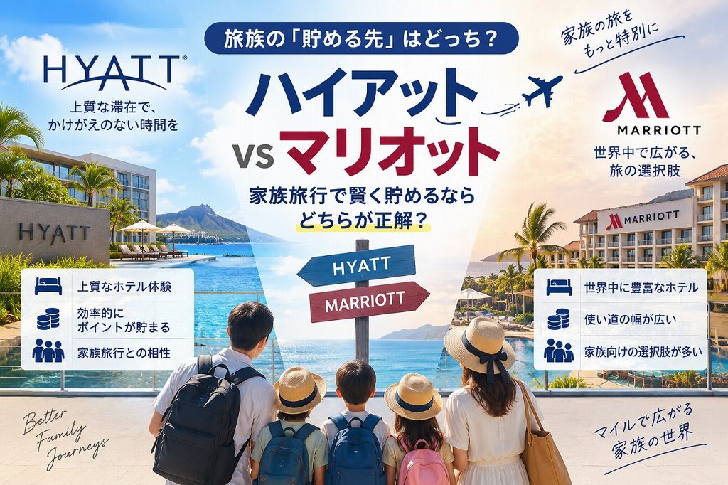 家族の「貯める先」はマリオット一択。ハイアットは狙い撃ちで使う