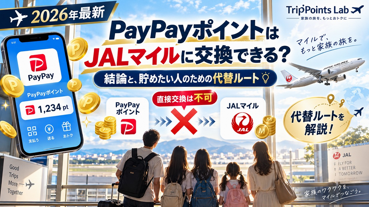 PayPayポイントはJALマイルに交換できる？結論と、貯めたい人のための代替ルート