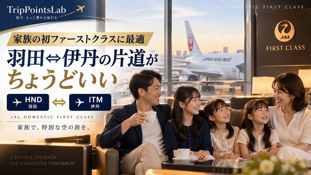 家族の初ファーストクラスは「羽田⇔伊丹の片道」が一番おいしい