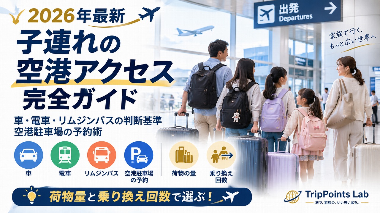 【2026年最新】子連れの空港アクセス完全ガイド｜車・電車・リムジンバスの判断基準と空港駐車場の予約術