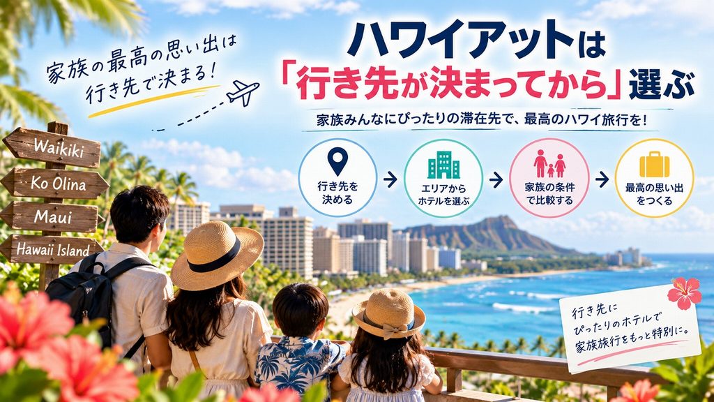 まとめ:ハイアットは「行き先が決まってから」選ぶ