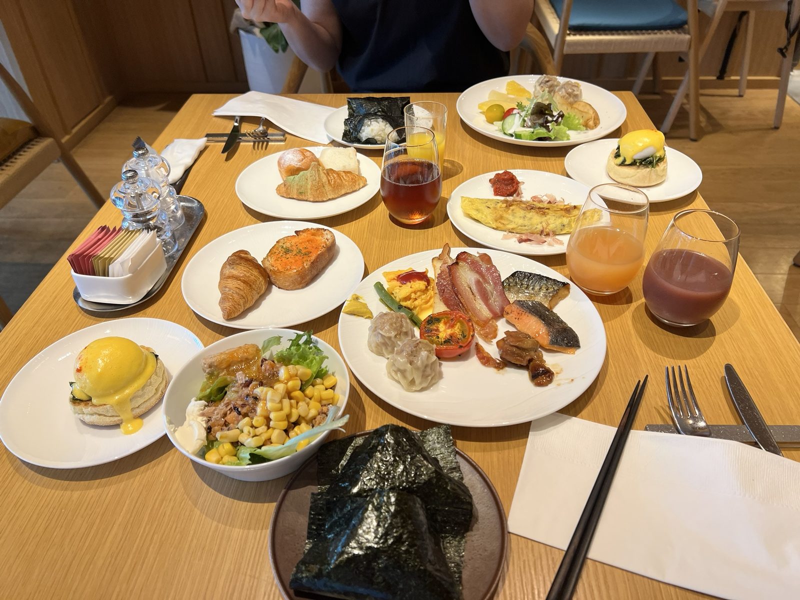 PACIFIC TABLEの朝食ビュッフェで取った実際のプレート