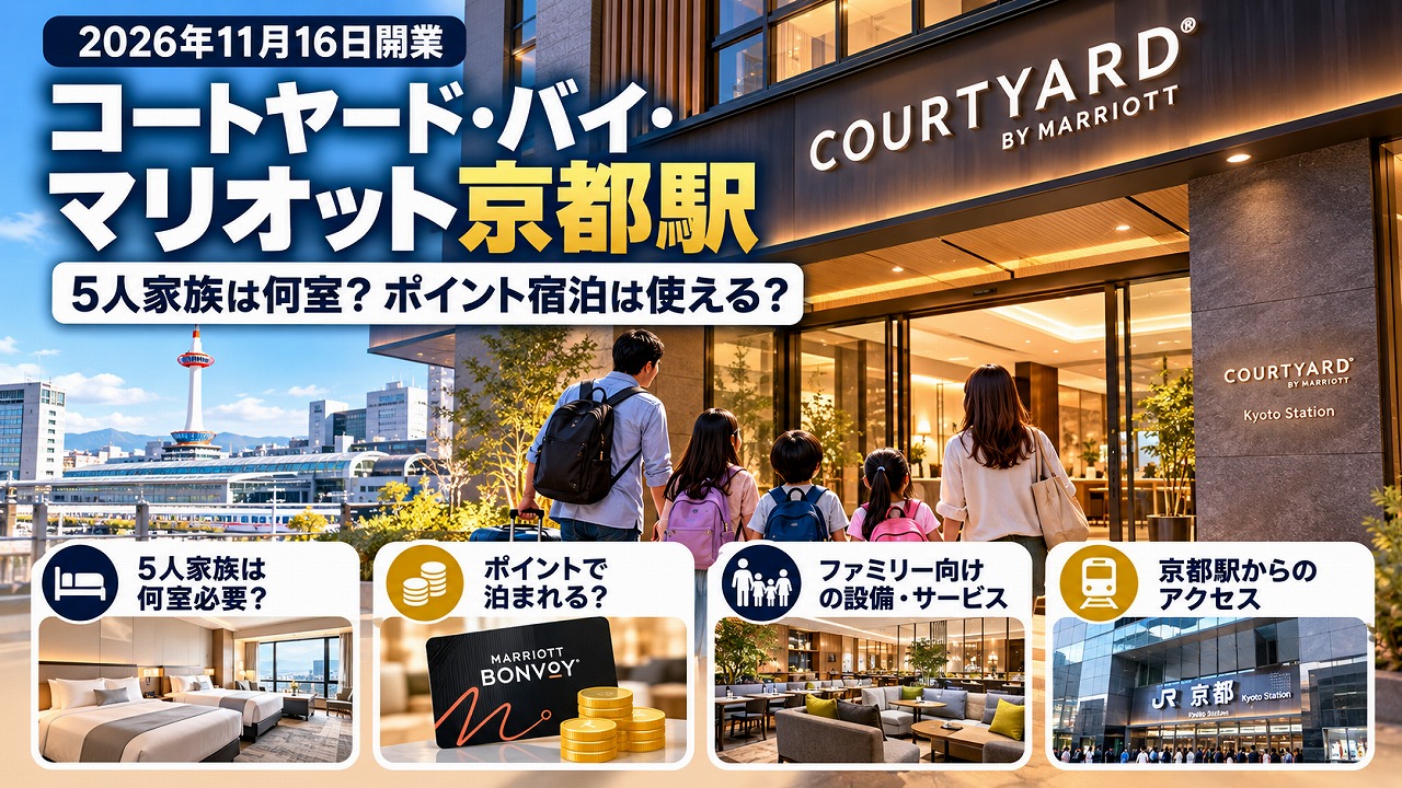 【2026年11月16日開業】コートヤード・バイ・マリオット京都駅｜5人家族は何室？ポイント宿泊は使える？
