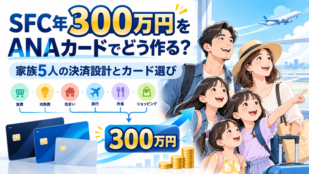 【2026年10月】SFC年300万円をANAカードでどう作る?家族5人の決済設計とカード選び