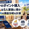 【2026年11月22日まで】ヒルトンのポイント購入120%は5人家族に得か｜約0.68円の損益分岐