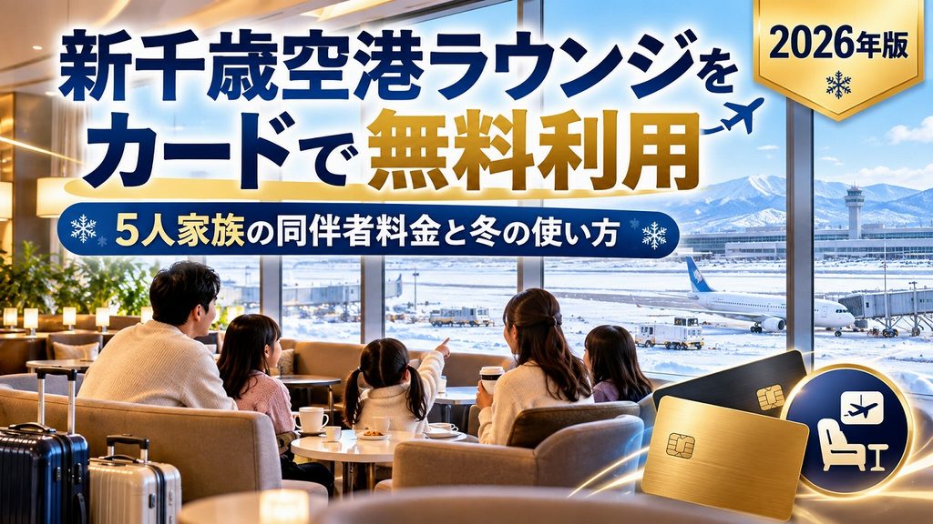 【2026年】新千歳空港ラウンジをカードで無料利用|5人家族の同伴者料金と冬の使い方