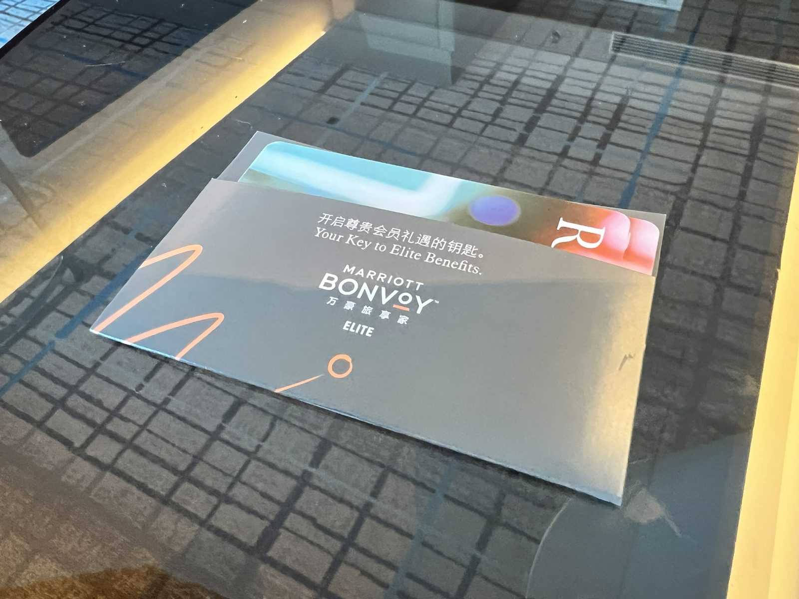 Marriott Bonvoyエリート会員向けのウェルカム封筒